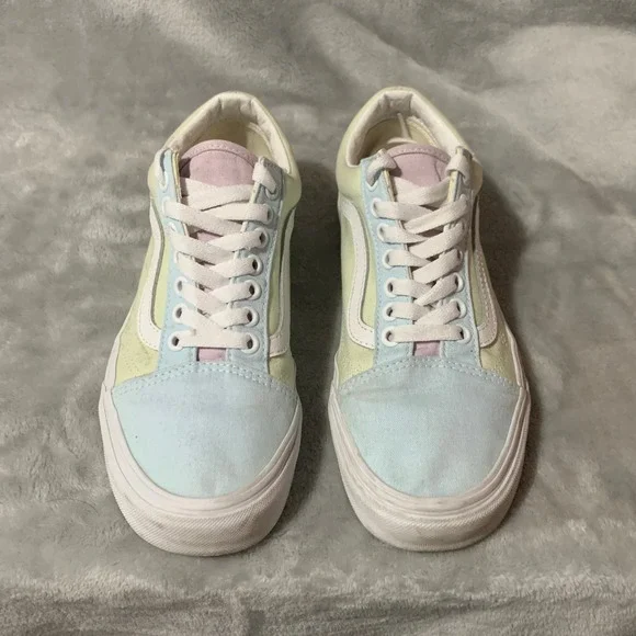 Vans Old Skool Color Block Pastel Low Top Sneakers Size 8 Women Skater Casual - Picture 6 of 14